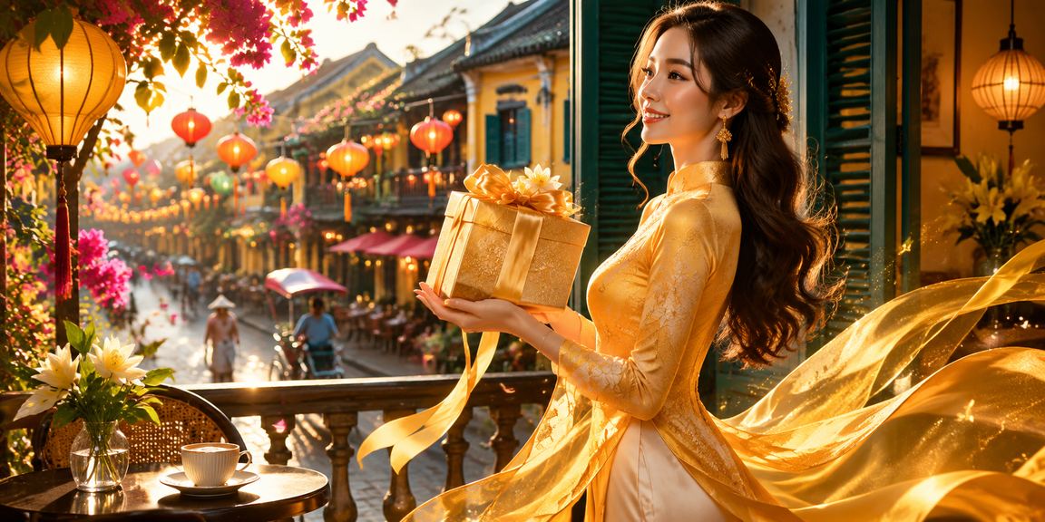 Người dùng VIP tại Hà Nội nhận thưởng trong trang phục áo dài truyền thống